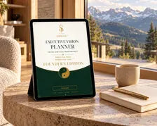Executive Vision Planner, Undated Digital & Printable Planner for GoodNotes, Yin Yang Vision Board Method, Founder's Edition
