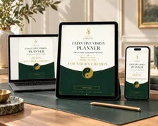 Executive Vision Planner, Undated Digital & Printable Planner for GoodNotes, Yin Yang Vision Board Method, Founder's Edition